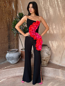 JANET STRAPLESS BANDAGE JUMPSUIT