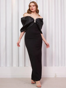 JOSIE BLACK BANDAGE MAXI DRESS