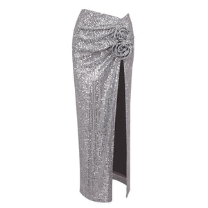 DARCY HIGH SLIT LONG SKIRT