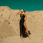 Load image into Gallery viewer, UALD BLACK LONG DRESS
