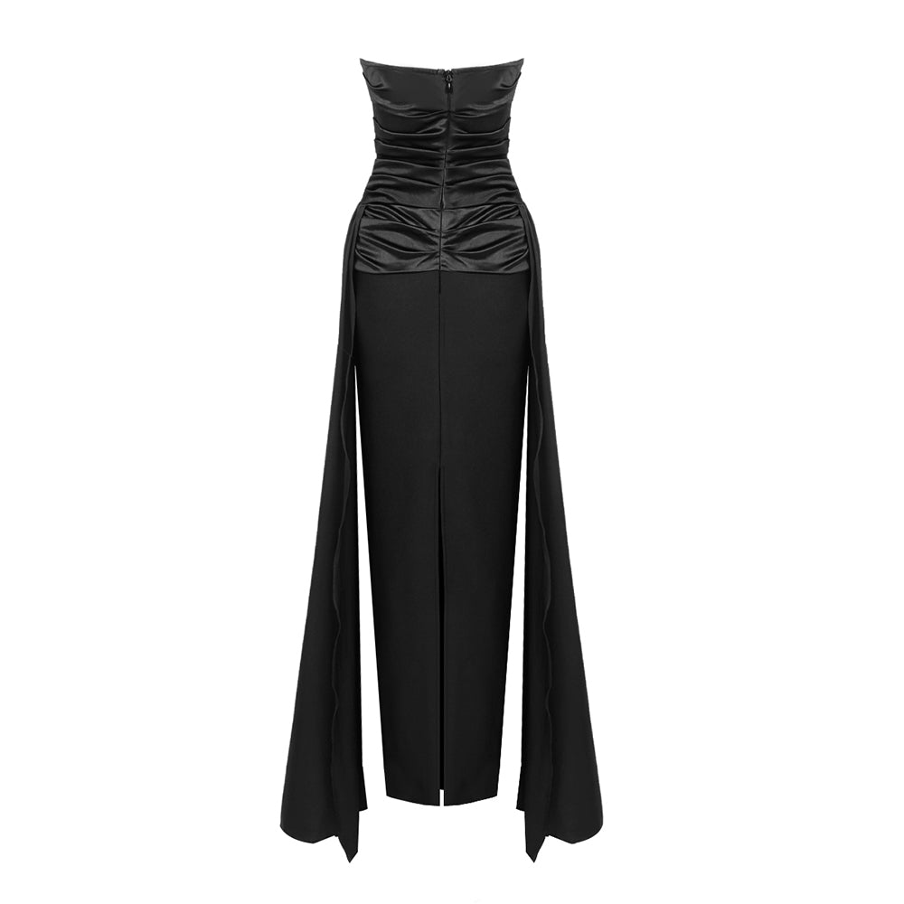 URIOLY BLACK LONG DRESS