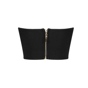 OAOLI BLACK CROP TOP