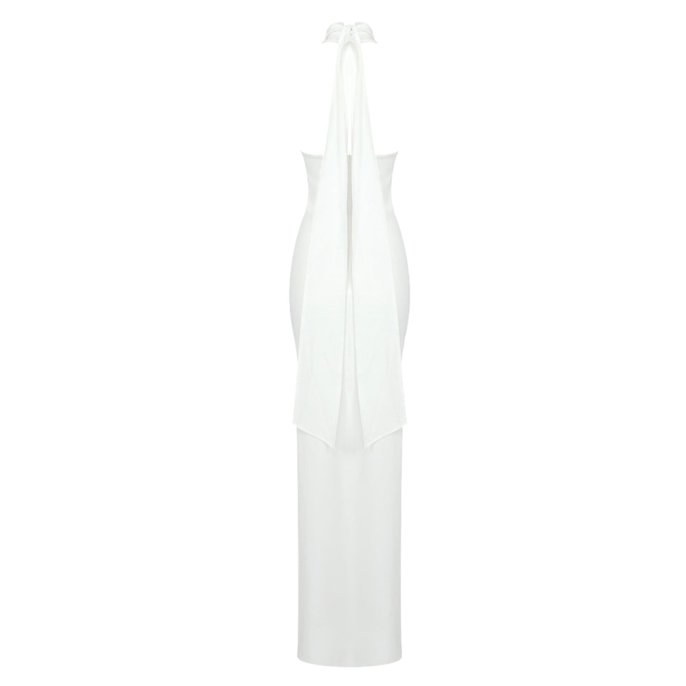 PEANO WHITE LONG DRESS