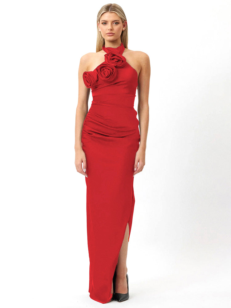 PEANO RED LONG DRESS