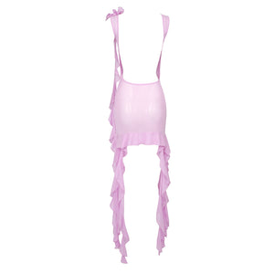 PUANI LIGHT PINK MESH DRESS