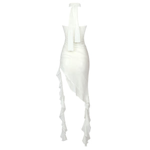 PILYWA WHITE MESH DRESS