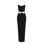 Cargar imagen en el visor de la galería, AQIAO BLACK LONG DRESS
