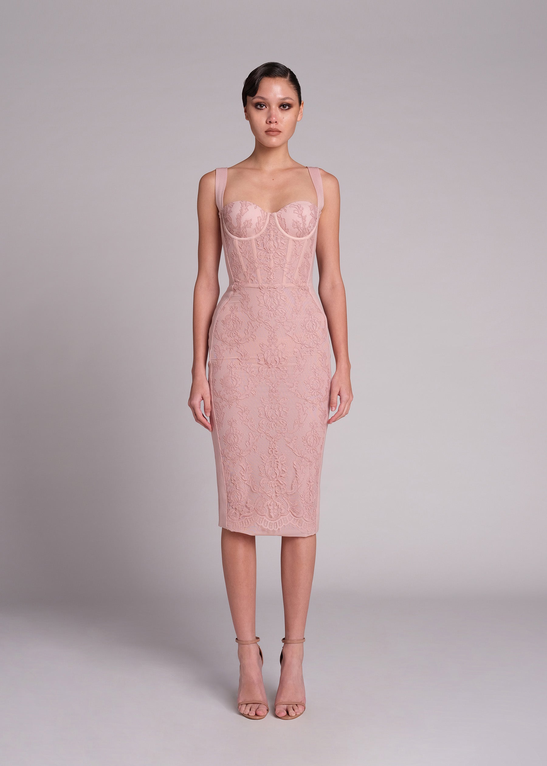 APOPI PINK MIDI DRESS