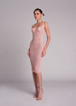 Carregar imagem no visualizador da galeria, APOPI PINK MIDI DRESS
