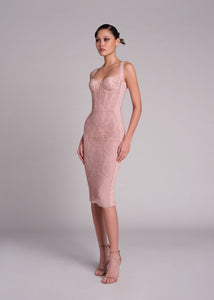 APOPI PINK MIDI DRESS