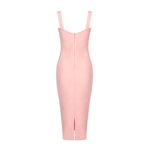 APOPI PINK MIDI DRESS