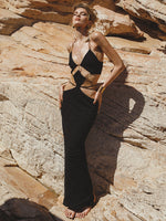 Load image into Gallery viewer, ATMIUS BLACK LONG DRESS
