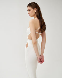 ASOYU WHITE MIDI DRESS