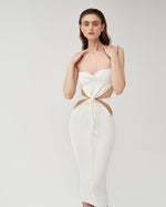 Carregar imagem no visualizador da galeria, ASOYU WHITE MIDI DRESS
