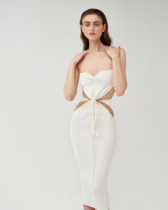 ASOYU WHITE MIDI DRESS