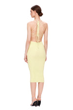 Load image into Gallery viewer, ASOYU YELLOW MIDI DRESS
