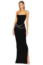 Load image into Gallery viewer, CNIMER BLACK LONG DRESS
