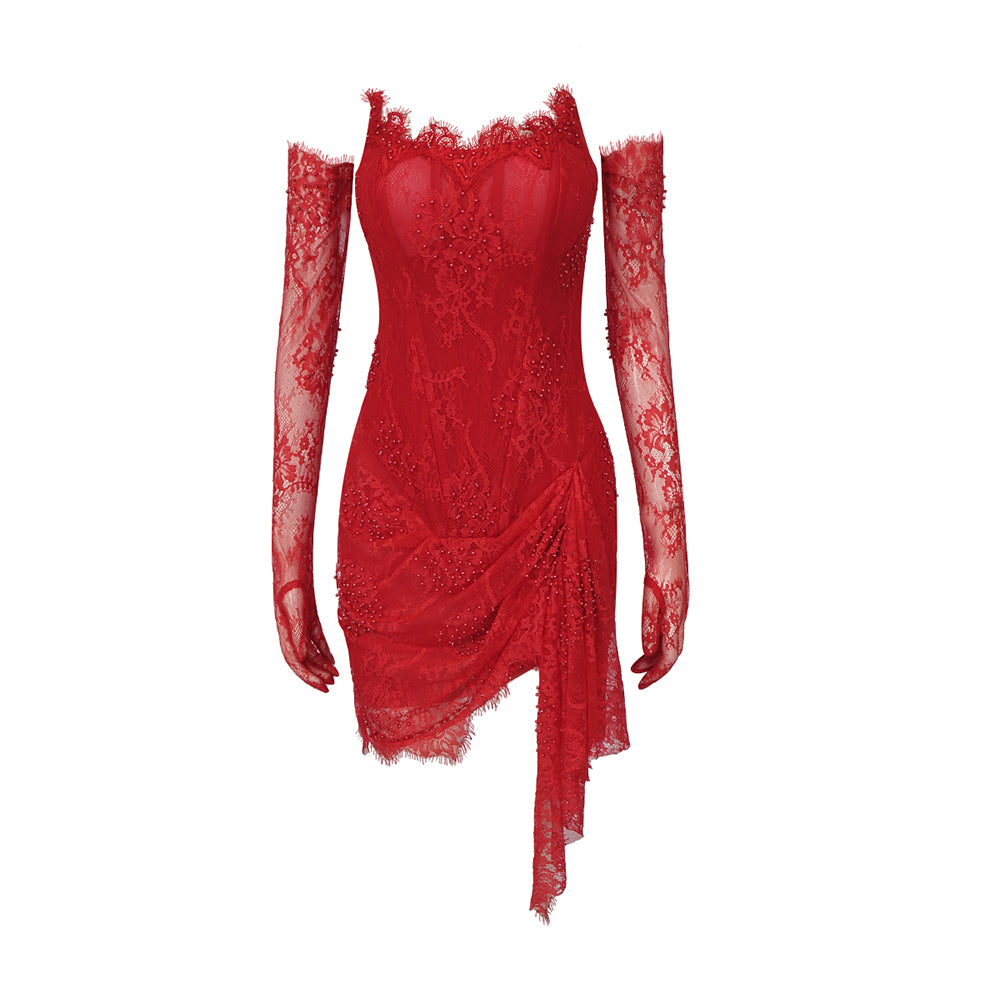 EBABI RED MINI DRESS