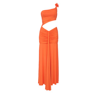 DALANG ORANGE LONG DRESS