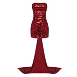 Load image into Gallery viewer, DUBIYA RED SEQUINS MINI DRESS
