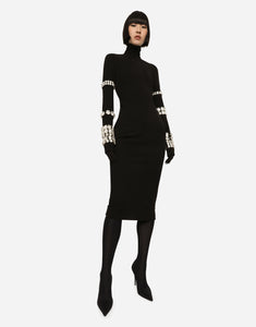 ELLAI BLACK MIDI DRESS