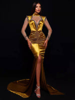 Load image into Gallery viewer, REXUE YELLOW MAXI LONG DRESS
