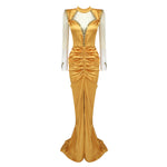 Load image into Gallery viewer, REXUE YELLOW MAXI LONG DRESS
