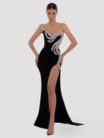 Load image into Gallery viewer, ROTYA BLACK MAXI LONG DRESS
