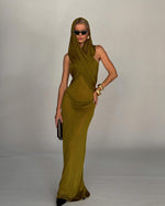 Load image into Gallery viewer, RTMOE GINGER MESH LONG DRESS
