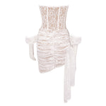 Cargar imagen en el visor de la galería, MARIE WHITE LACE MINI DRESS
