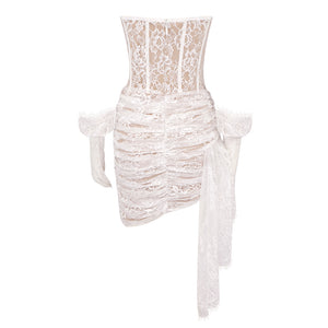 MARIE WHITE LACE MINI DRESS