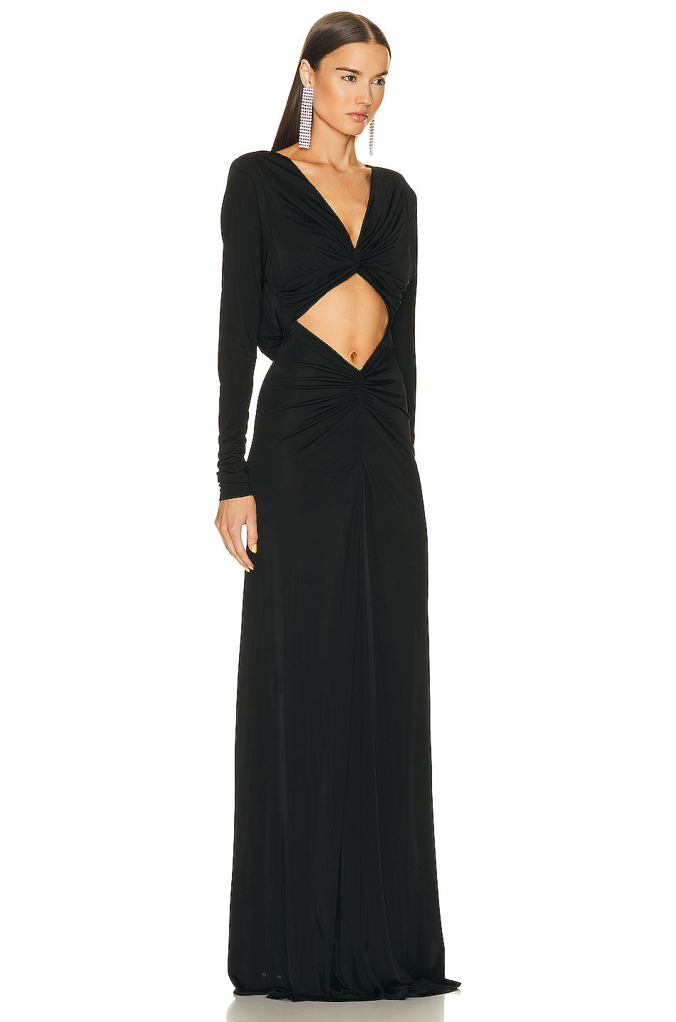 MIELY BLACK LONG DRESS