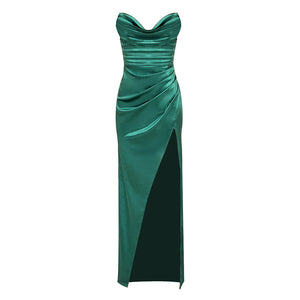 NAVIA GREEN LONG DRESS