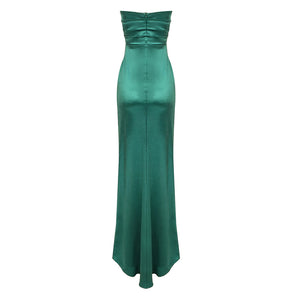 NAVIA GREEN LONG DRESS