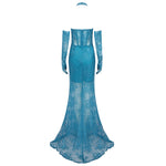 Cargar imagen en el visor de la galería, LTGAI BLUE MAXI DRESS  WITH GLOVES
