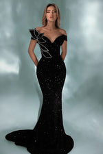 Load image into Gallery viewer, KTIYA BLACK SEQUINS MAXI DRESS
