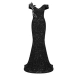 Load image into Gallery viewer, KTIYA BLACK SEQUINS MAXI DRESS
