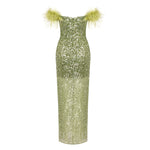 Cargar imagen en el visor de la galería, LUANE GREEN LONG DRESS
