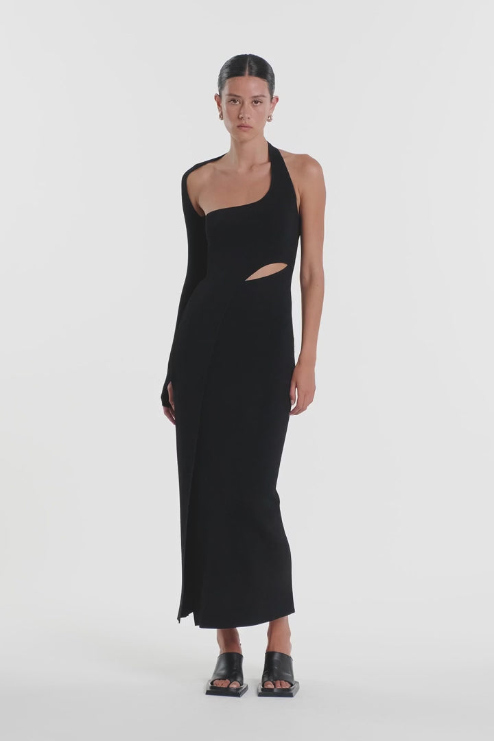 LAMI BLACK LONG DRESS