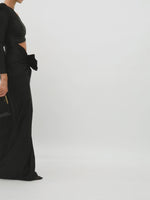Load and play video in Gallery viewer, LEESOZ BLACK LONG DRESS
