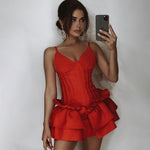 Charger l&#39;image dans la galerie, LUCIANA RED MINI DRESS
