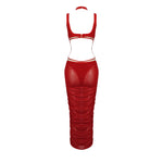 Carregar imagem no visualizador da galeria, RIGA RED MIDI DRESS
