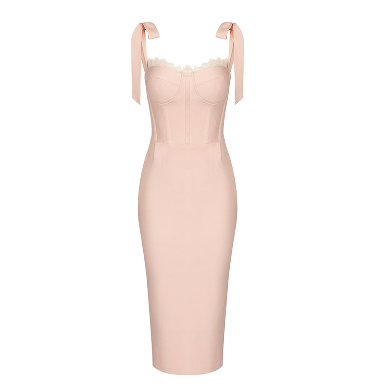 OLIVIA PINK MIDI DRESS