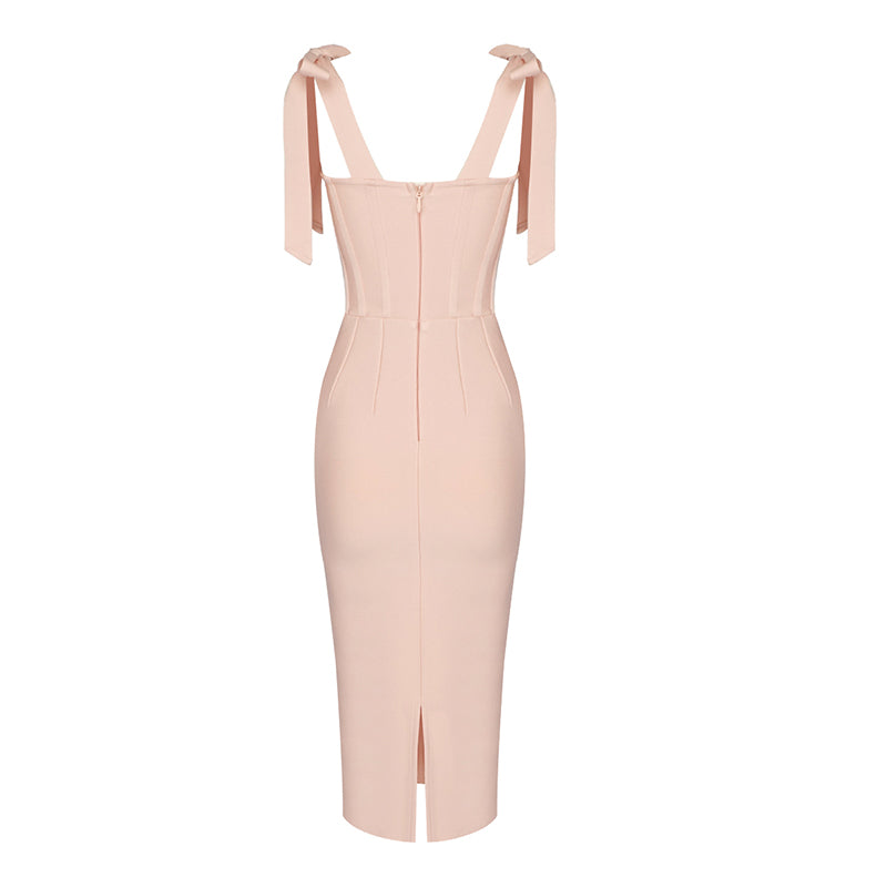 OLIVIA PINK MIDI DRESS