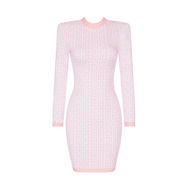 SUSAN JACQUARD SLIM DRESS