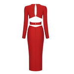 Load image into Gallery viewer, CASSIDY RED MAXI DRESS
