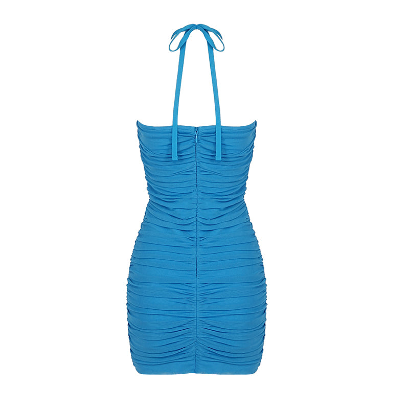 EVELYN BLUE MINI DRESS