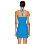 Load image into Gallery viewer, EVELYN BLUE MINI DRESS
