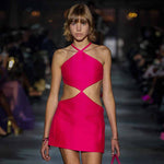 Load image into Gallery viewer, NATALIE HOT PINK MINI DRESS
