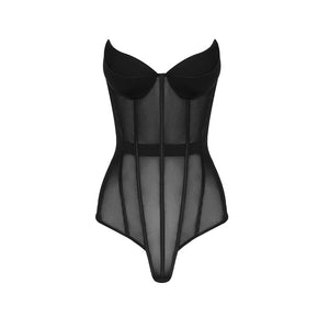 SLOANE BLACK MESH BODYSUIT